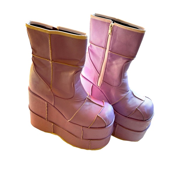 DEMONIA LAVENDER HOLOGRAM STACKERS MENS SIZE 10 - Picture 2 of 10